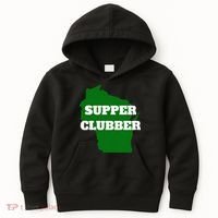 Supper Clubber Club Dining Restaurant Funny Wisconsin Kids Hoodie thumb 0