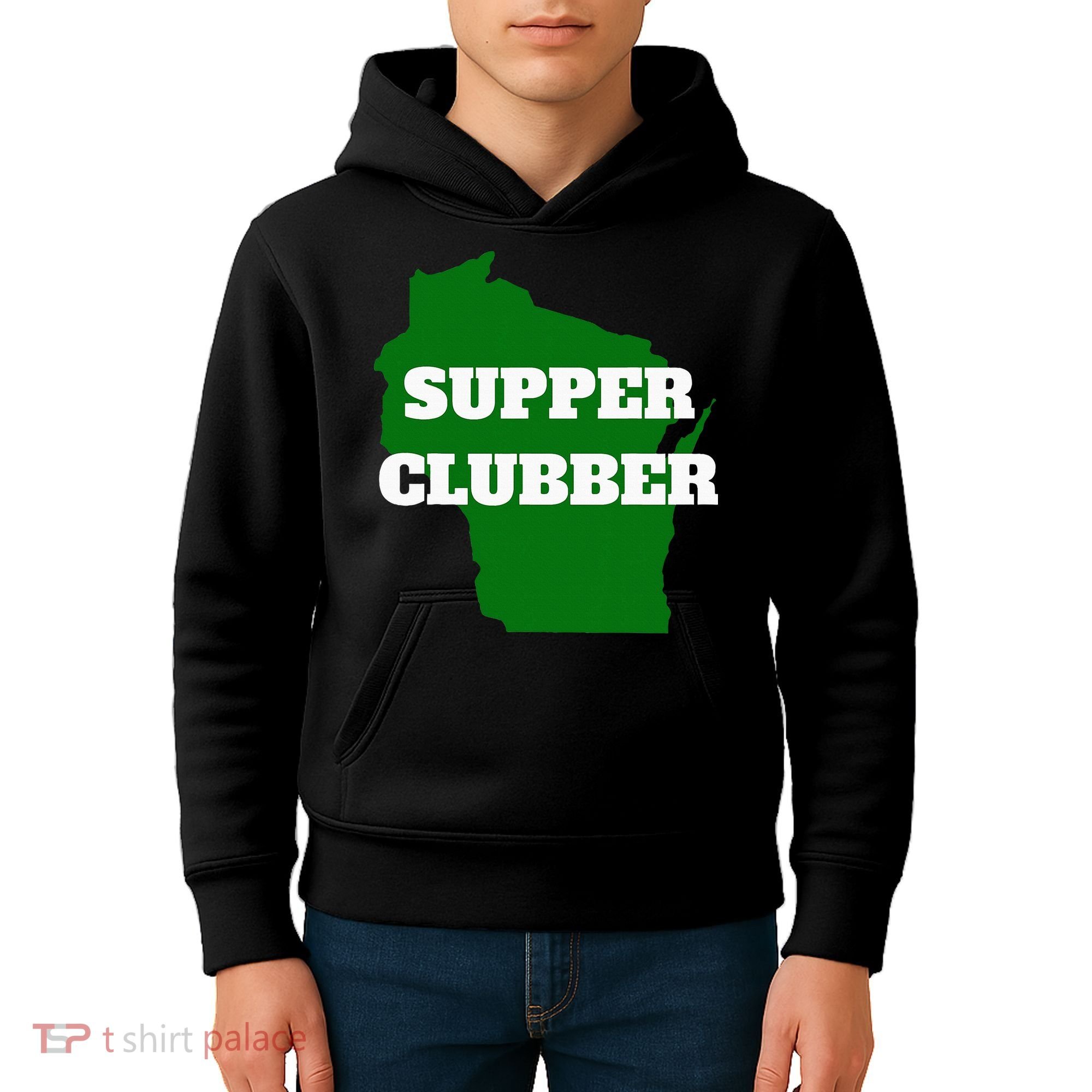 Supper Clubber Club Dining Restaurant Funny Wisconsin Kids Hoodie