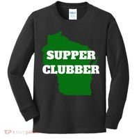 Supper Clubber Club Dining Restaurant Funny Wisconsin Kids Long Sleeve Shirt thumb 0