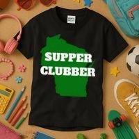 Supper Clubber Club Dining Restaurant Funny Wisconsin Kids T-Shirt thumb 3