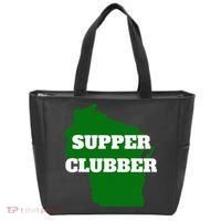 Supper Clubber Club Dining Restaurant Funny Wisconsin Tote Bag thumb 0