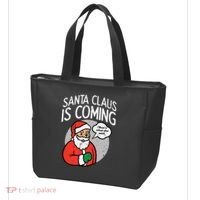 Santa Claus Coming She Said Funny Christmas Xmas Humor Tote Bag thumb 3