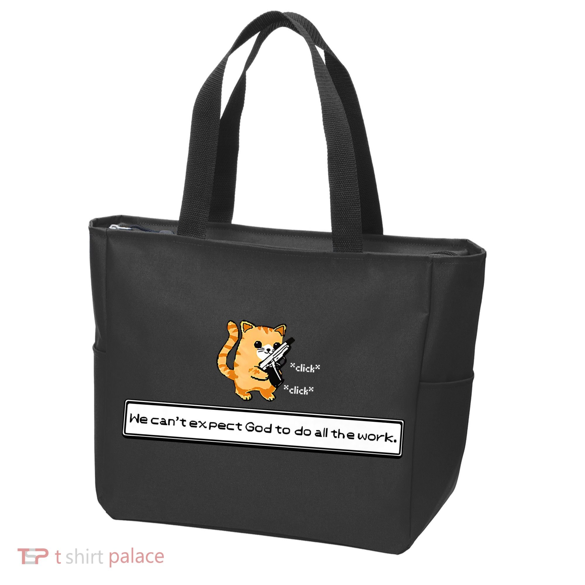 Squirt Click Click We Cant Expect God To Do All The Work Premium Tote Bag