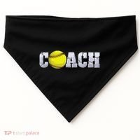 Softball Coach Coaching Assistant Coach Softball Team USA-Made Doggie Bandana thumb 0