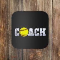 Softball Coach Coaching Assistant Coach Softball Team Coaster thumb 0