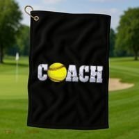 Softball Coach Coaching Assistant Coach Softball Team Golf Towel thumb 1