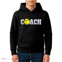 Softball Coach Coaching Assistant Coach Softball Team Kids Hoodie thumb 4