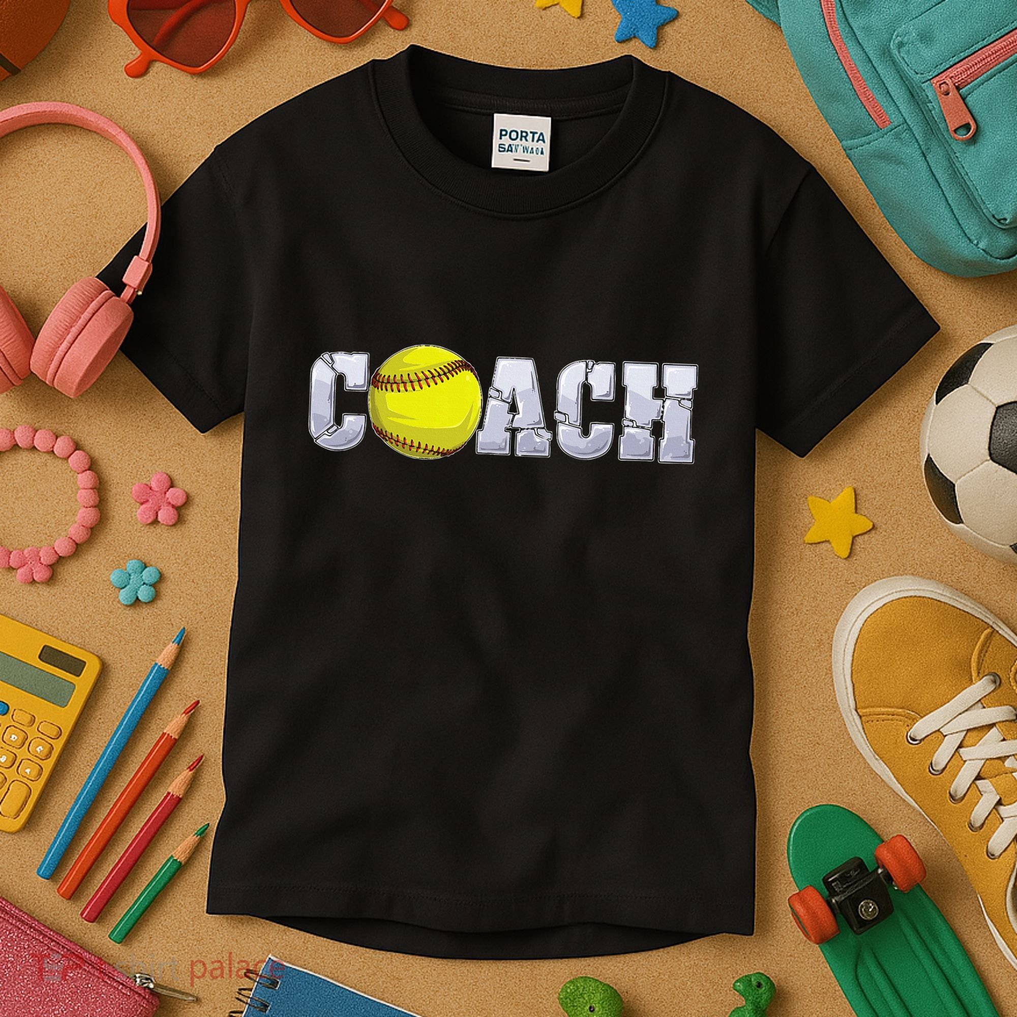 Softball Coach Coaching Assistant Coach Softball Team Kids T-Shirt