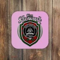 Stewart Clan Crest Scottish Clan Stewart Family Badge Coaster thumb 0