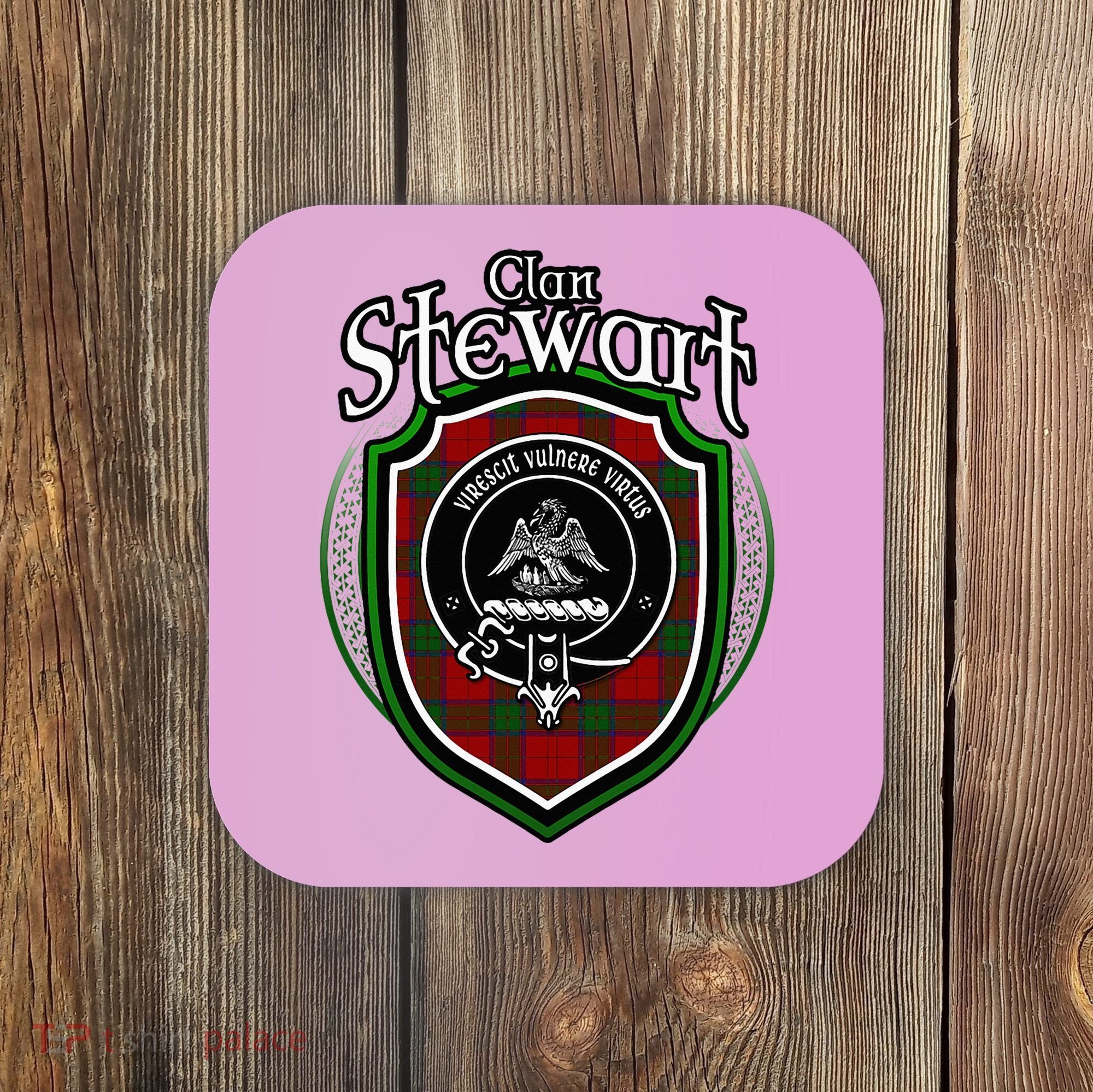 Stewart Clan Crest Scottish Clan Stewart Family Badge Coaster