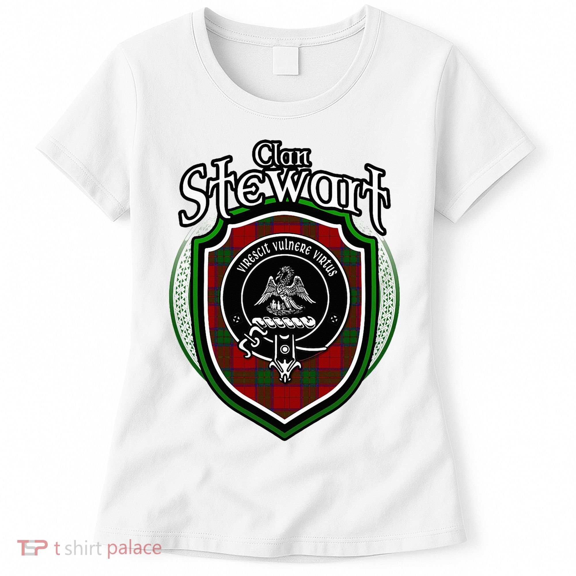 Stewart Clan Crest Scottish Clan Stewart Family Badge Women's T-Shirt