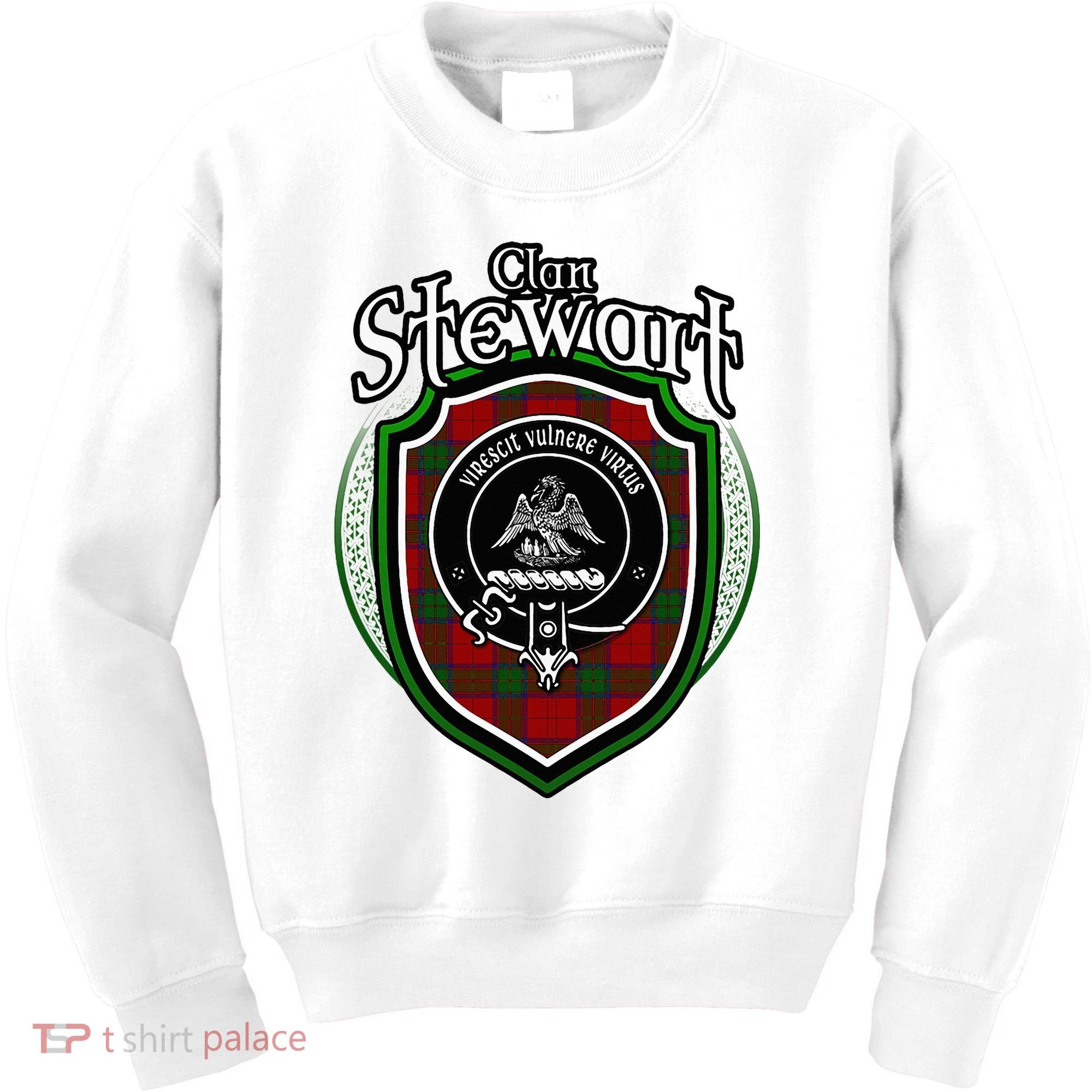 Stewart Clan Crest Scottish Clan Stewart Family Badge Kids Sweatshirt