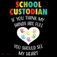School Custodian Cute Heart Quote Janitor Appreciation Gift Women's Hoodie thumb 2