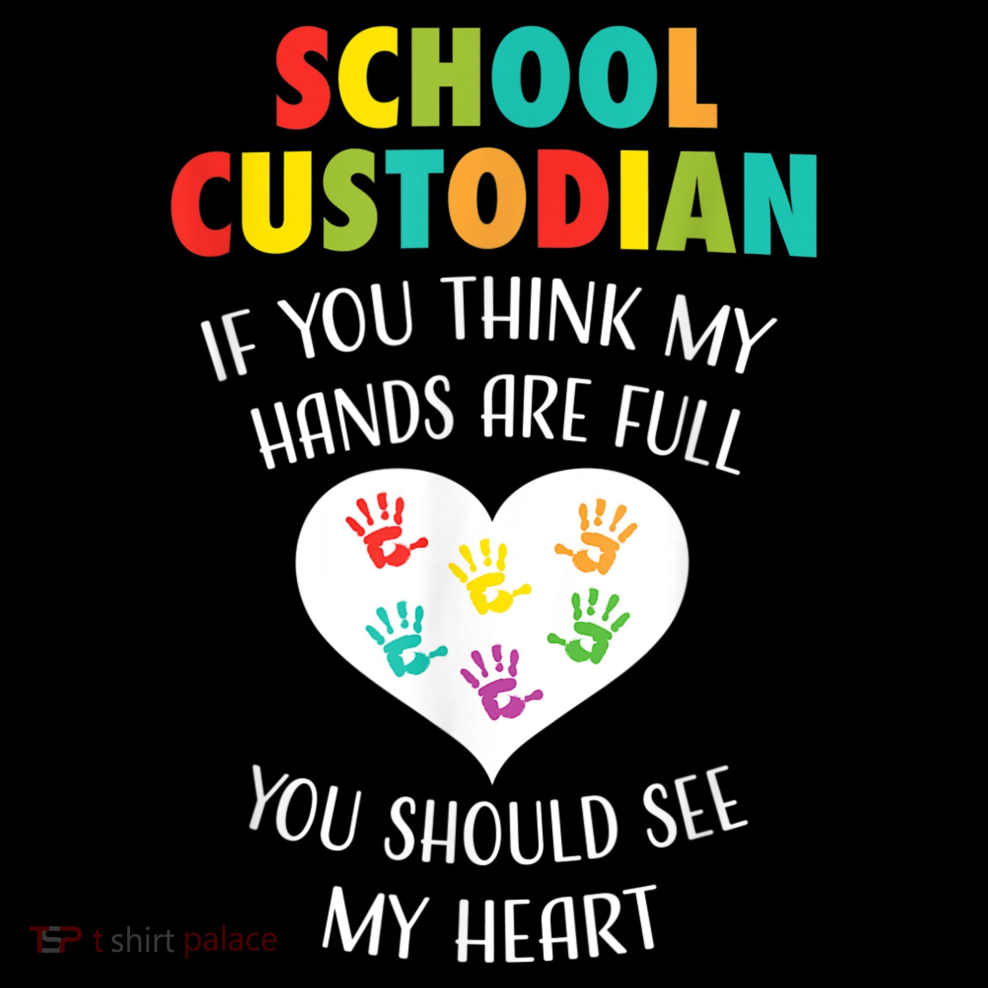 School Custodian Cute Heart Quote Janitor Appreciation Gift Women's Tank Top