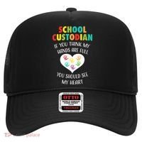 School Custodian Cute Heart Quote Janitor Appreciation Gift Hat thumb 0