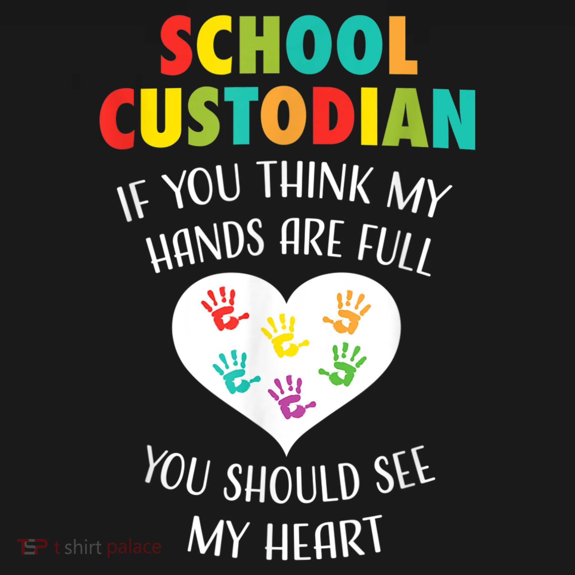 School Custodian Cute Heart Quote Janitor Appreciation Gift Visor