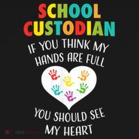 School Custodian Cute Heart Quote Janitor Appreciation Gift Kids Sweatshirt thumb 2