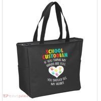 School Custodian Cute Heart Quote Janitor Appreciation Gift Tote Bag thumb 2