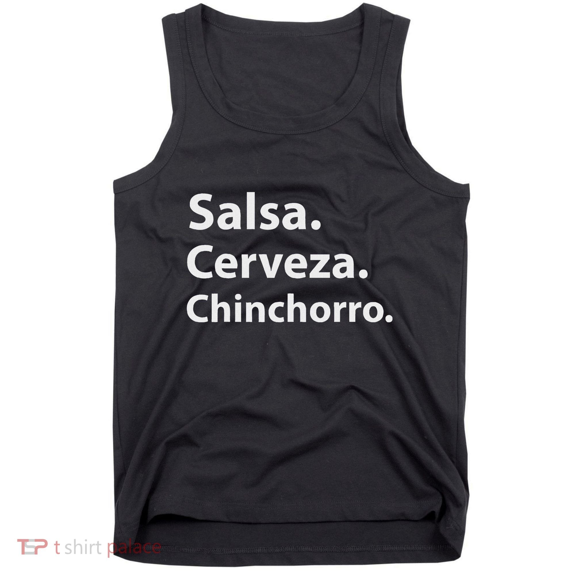 Salsa Cerveza Chinchorro Boricua Puerto Rico Tank Top