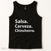 Salsa Cerveza Chinchorro Boricua Puerto Rico Tank Top thumb 2