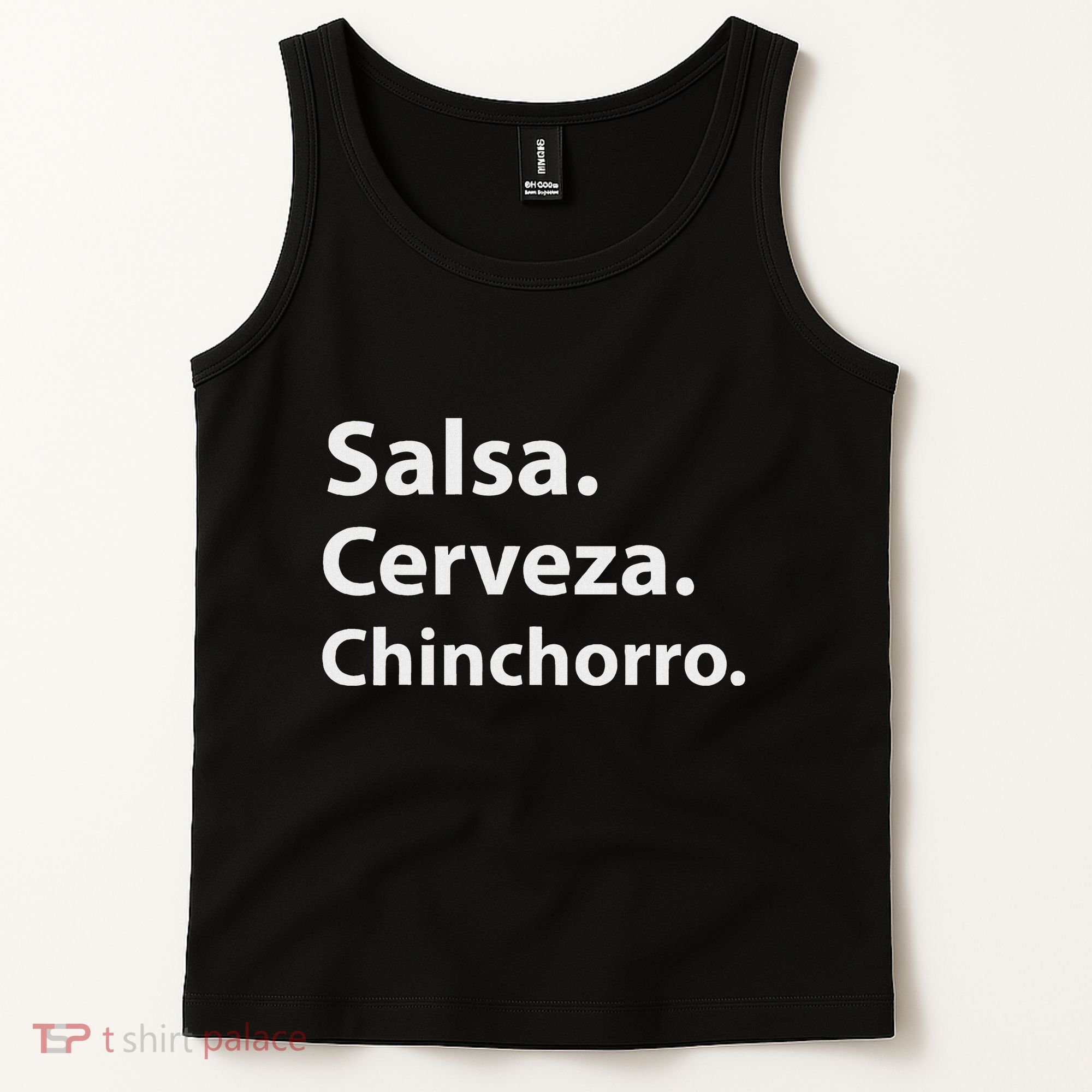Salsa Cerveza Chinchorro Boricua Puerto Rico Tank Top