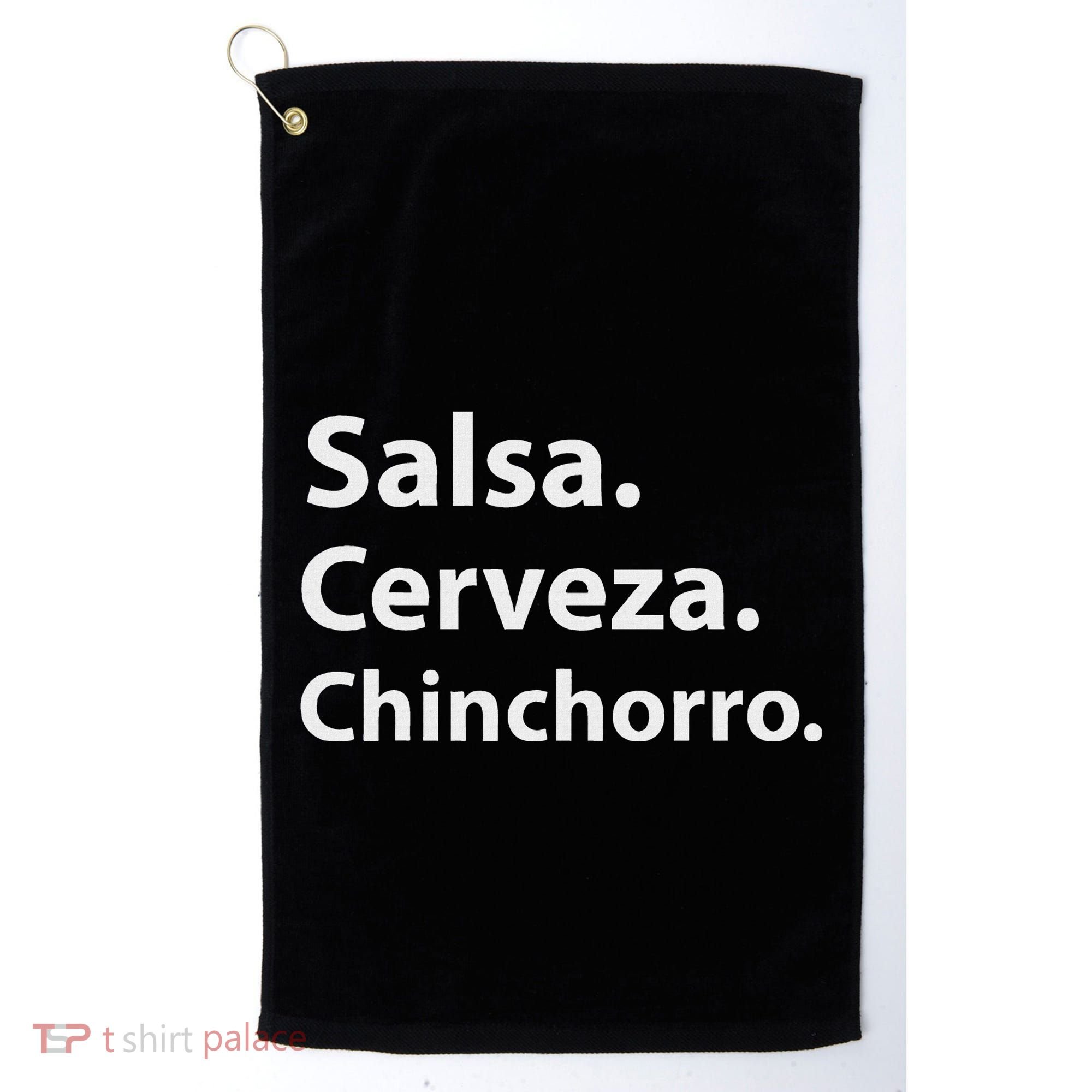 Salsa Cerveza Chinchorro Boricua Puerto Rico Golf Towel