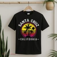 Santa Cruz California Sunset 70s 80s Surfer Summer Sun T-Shirt thumb 2