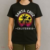 Santa Cruz California Sunset 70s 80s Surfer Summer Sun T-Shirt thumb 4