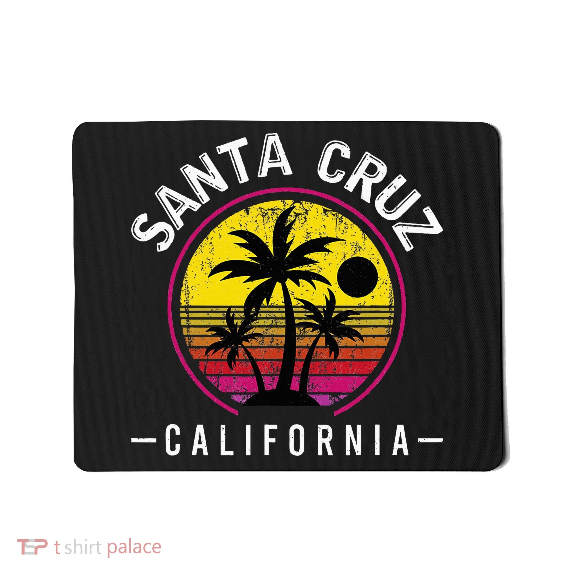 Santa Cruz California Sunset 70s 80s Surfer Summer Sun Mousepad