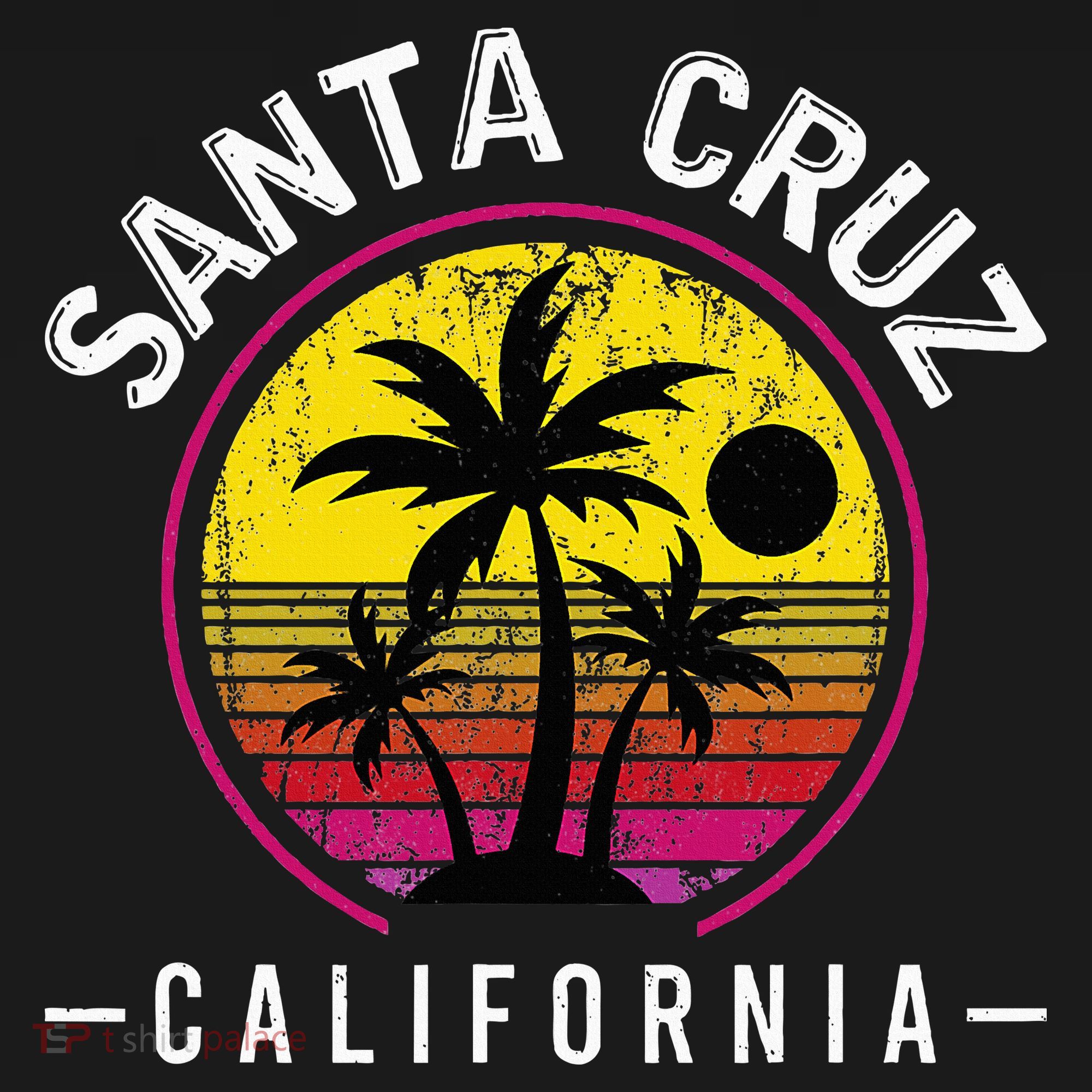 Santa Cruz California Sunset 70s 80s Surfer Summer Sun Mousepad