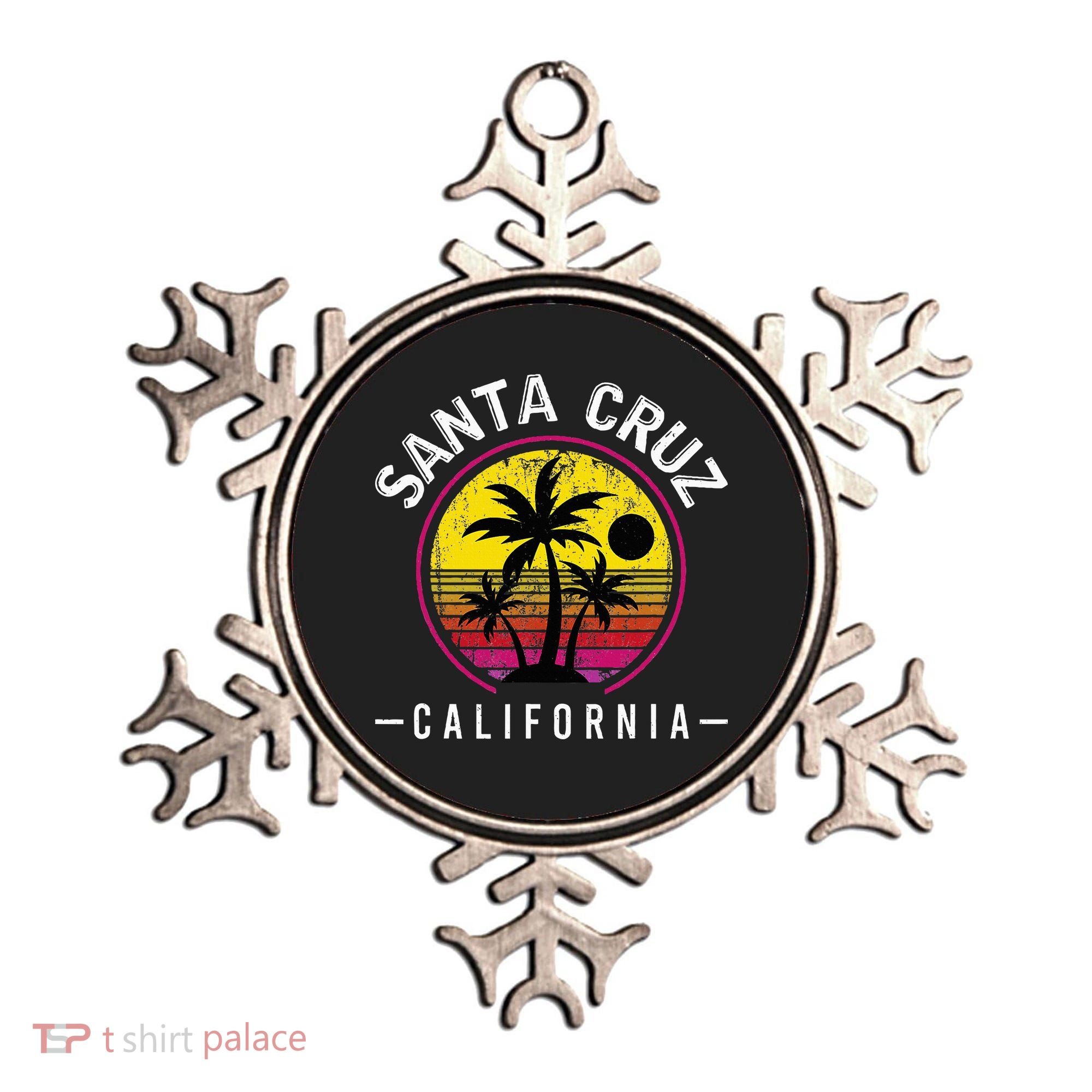 Santa Cruz California Sunset 70s 80s Surfer Summer Sun Ornament