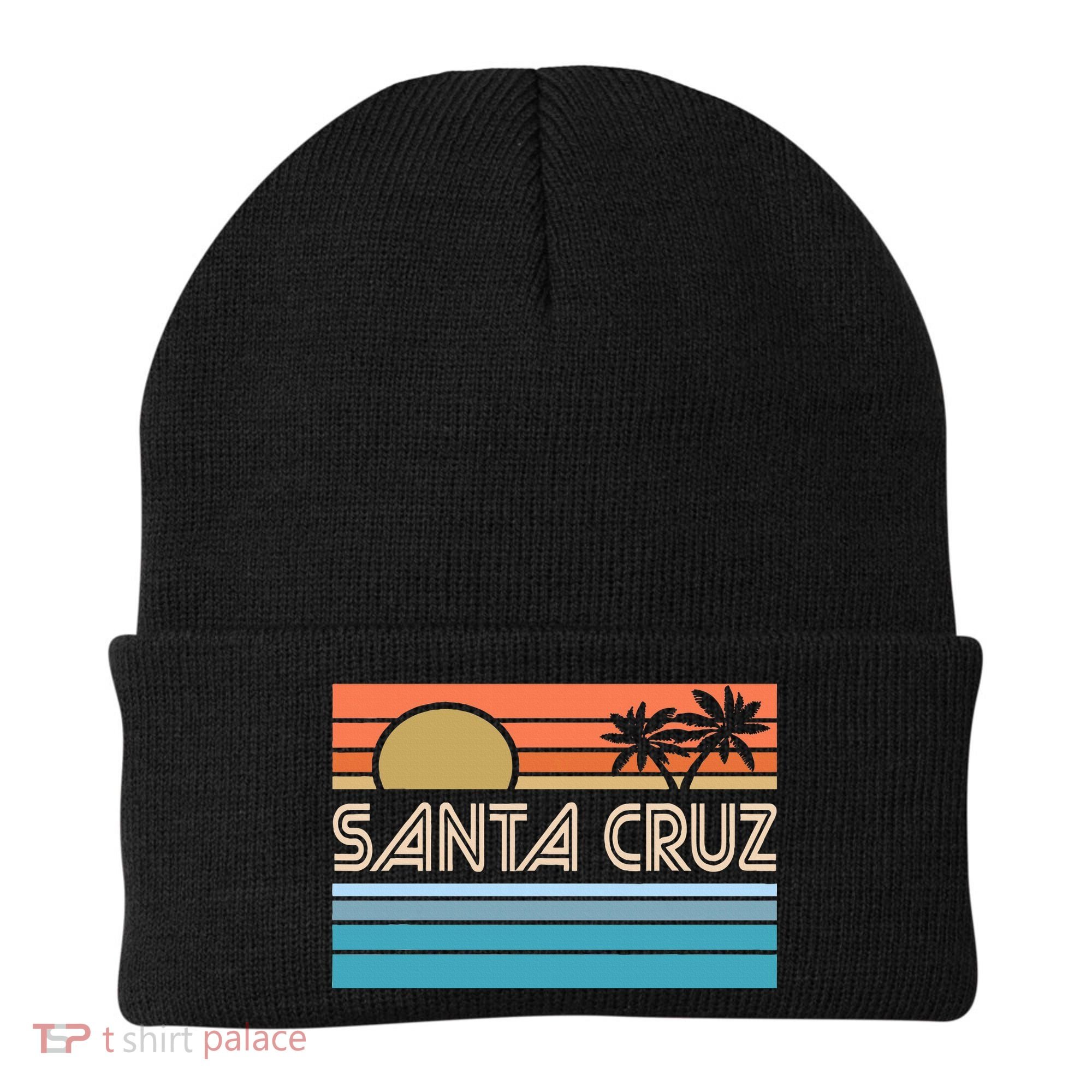 Santa Cruz California Sunset 70s 80s Surfer Summer Beanie