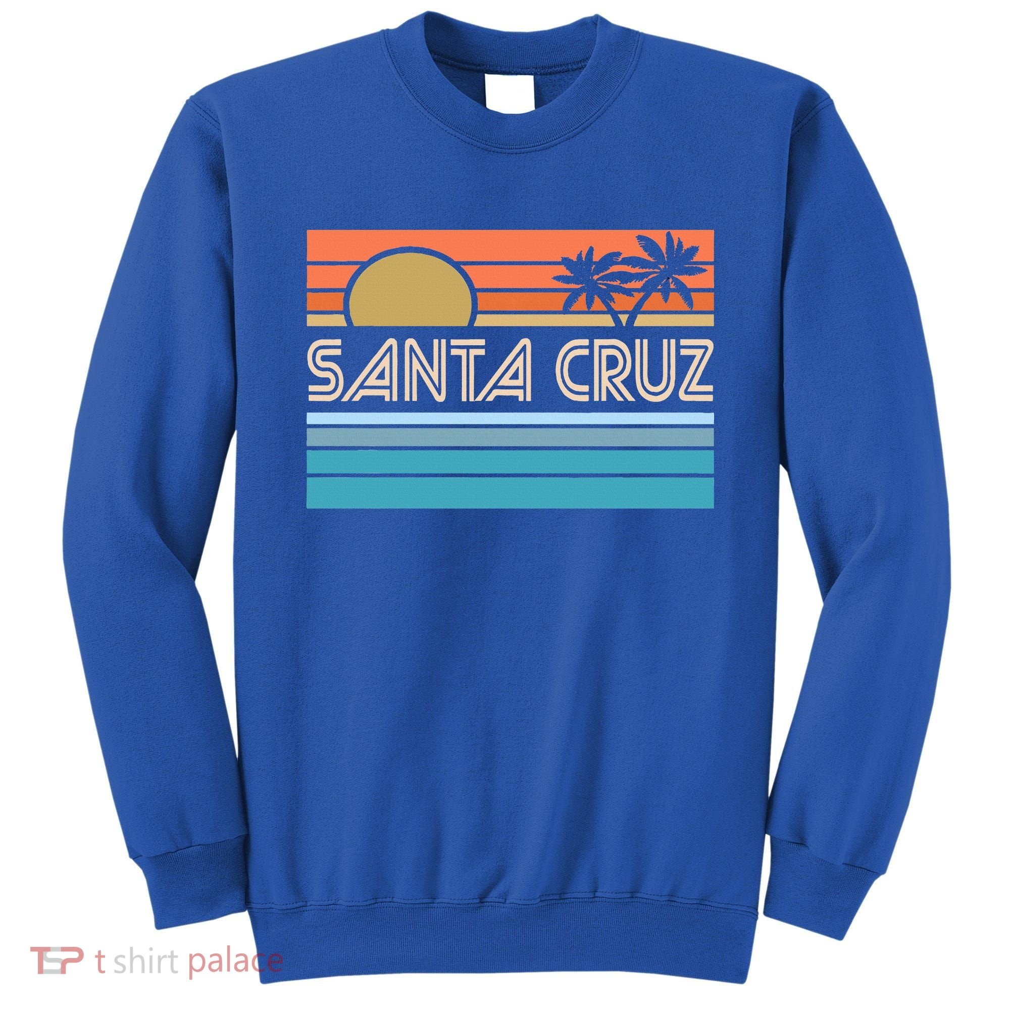 Santa Cruz California Sunset 70s 80s Surfer Summer Sweatshirt