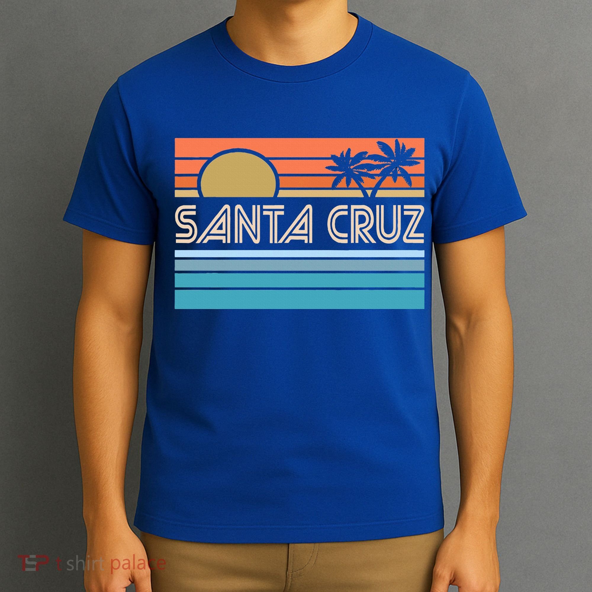 Santa Cruz California Sunset 70s 80s Surfer Summer T-Shirt