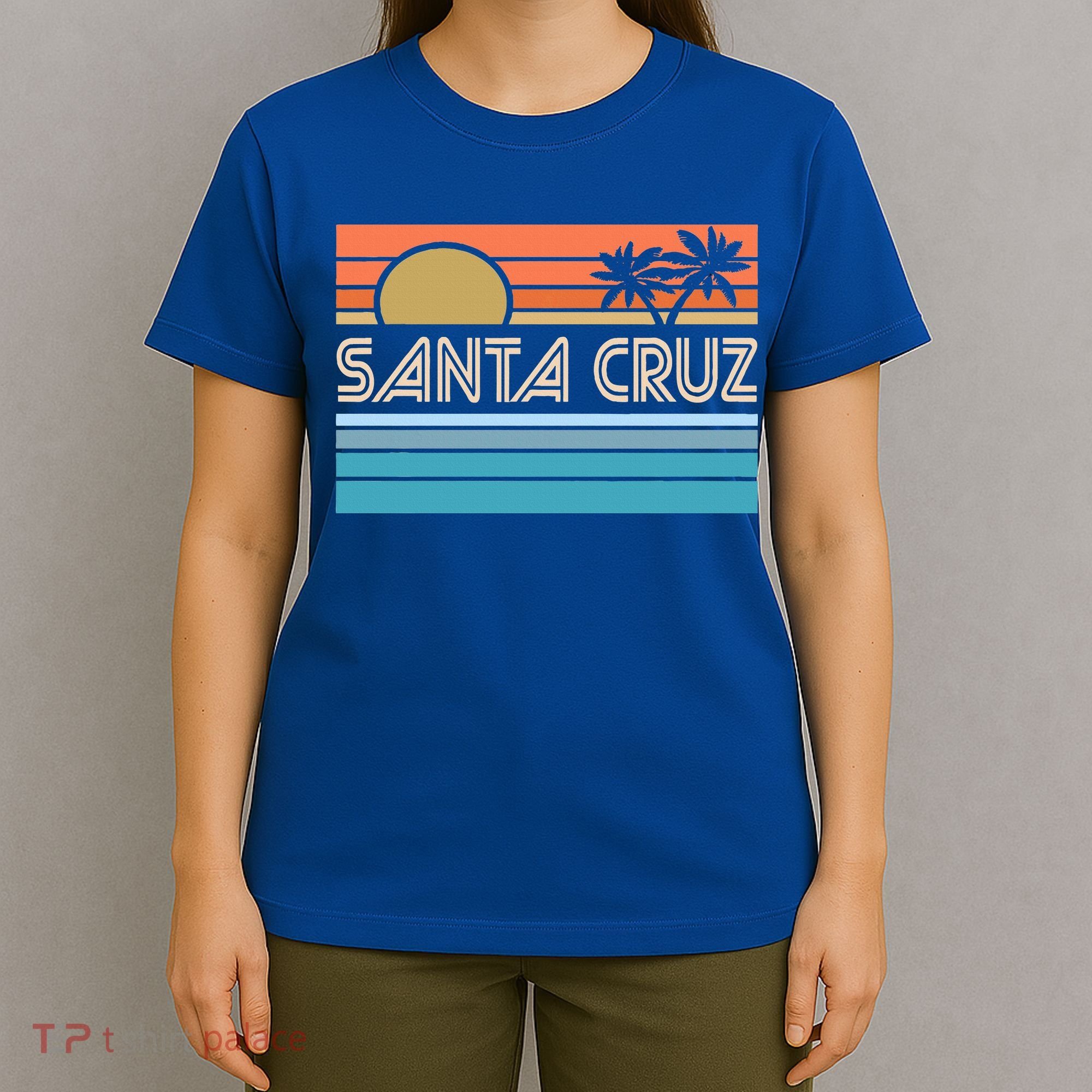 Santa Cruz California Sunset 70s 80s Surfer Summer T-Shirt