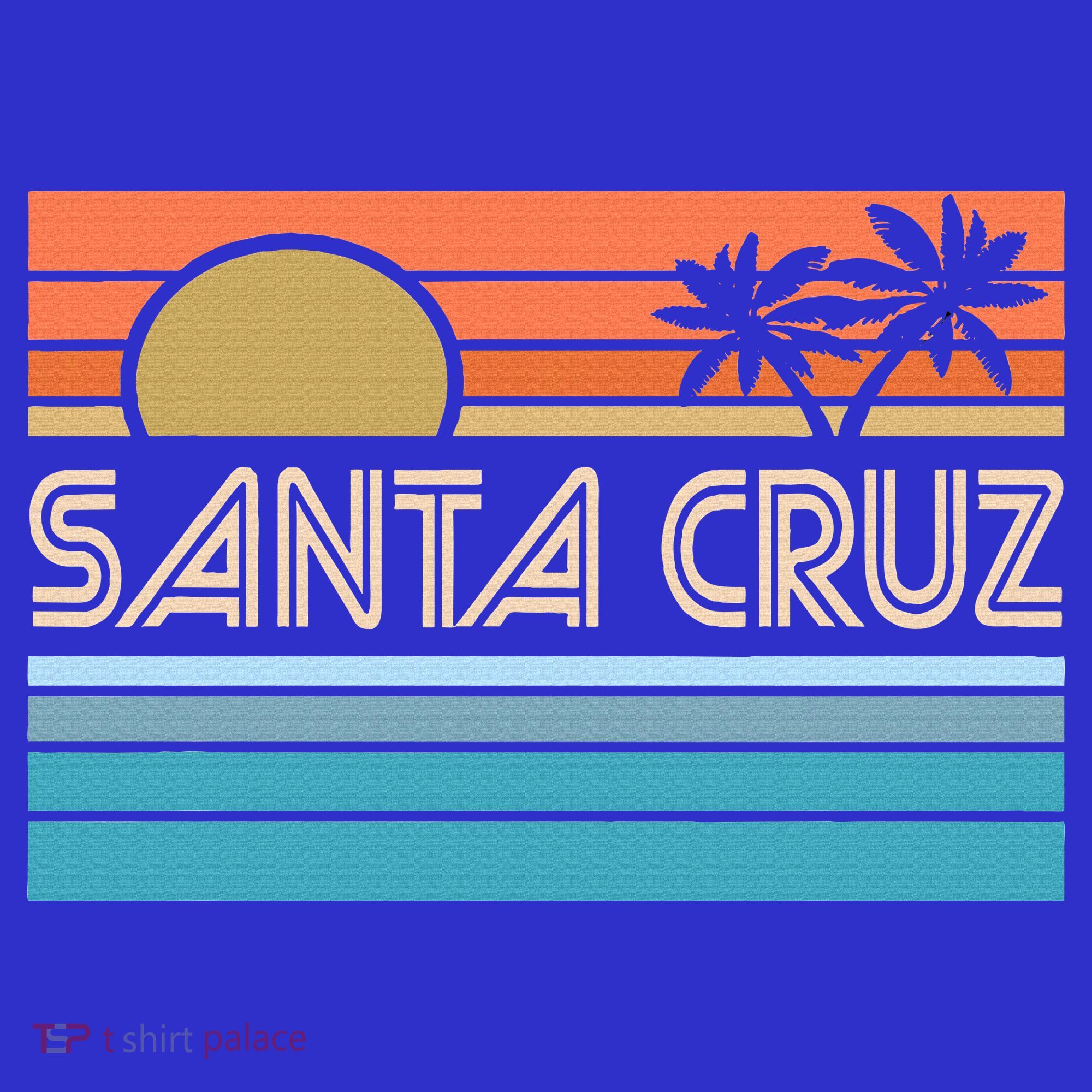 Santa Cruz California Sunset 70s 80s Surfer Summer T-Shirt