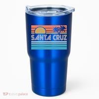 Santa Cruz California Sunset 70s 80s Surfer Summer Tumbler thumb 0