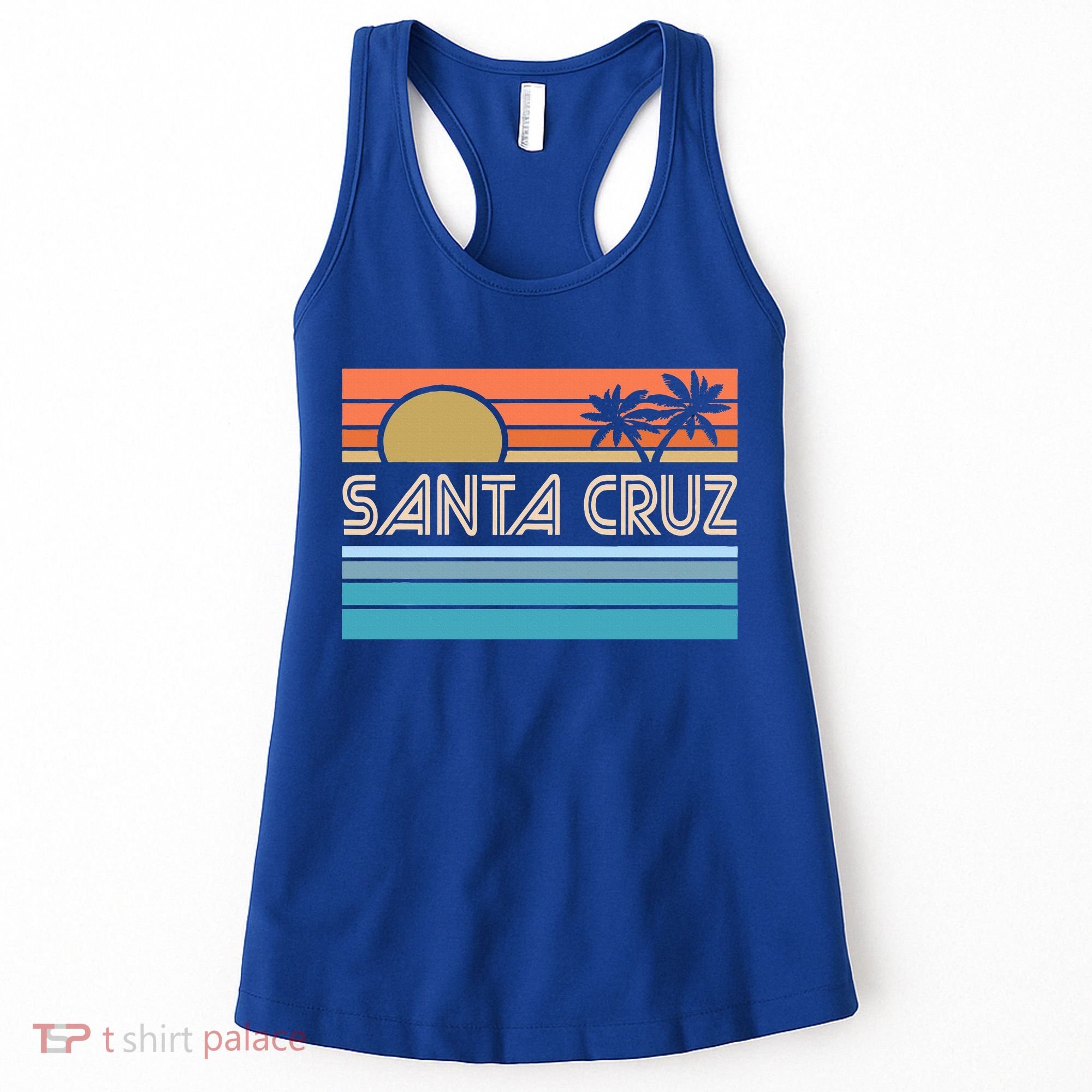 Santa Cruz California Sunset 70s 80s Surfer Summer Women's Tank Top