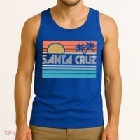 Santa Cruz California Sunset 70s 80s Surfer Summer Tank Top thumb 3
