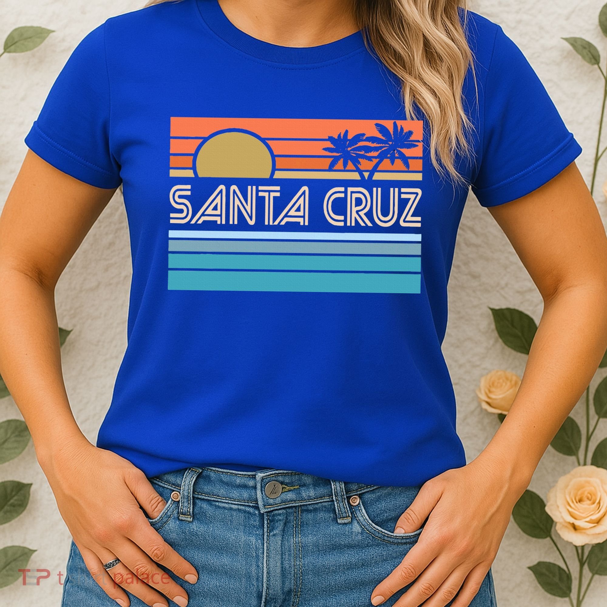 Santa Cruz California Sunset 70s 80s Surfer Summer Women's T-Shirt