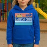 Santa Cruz California Sunset 70s 80s Surfer Summer Kids Hoodie thumb 3