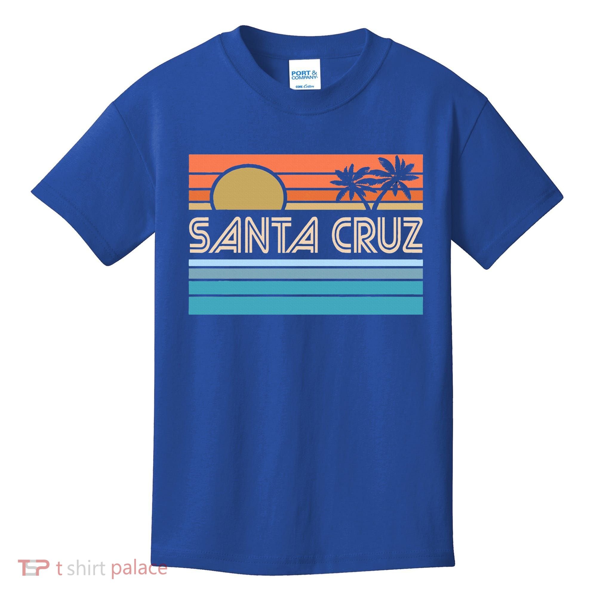 Santa Cruz California Sunset 70s 80s Surfer Summer Kids T-Shirt