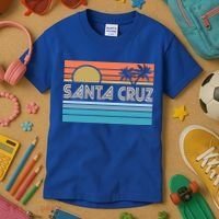 Santa Cruz California Sunset 70s 80s Surfer Summer Kids T-Shirt thumb 3