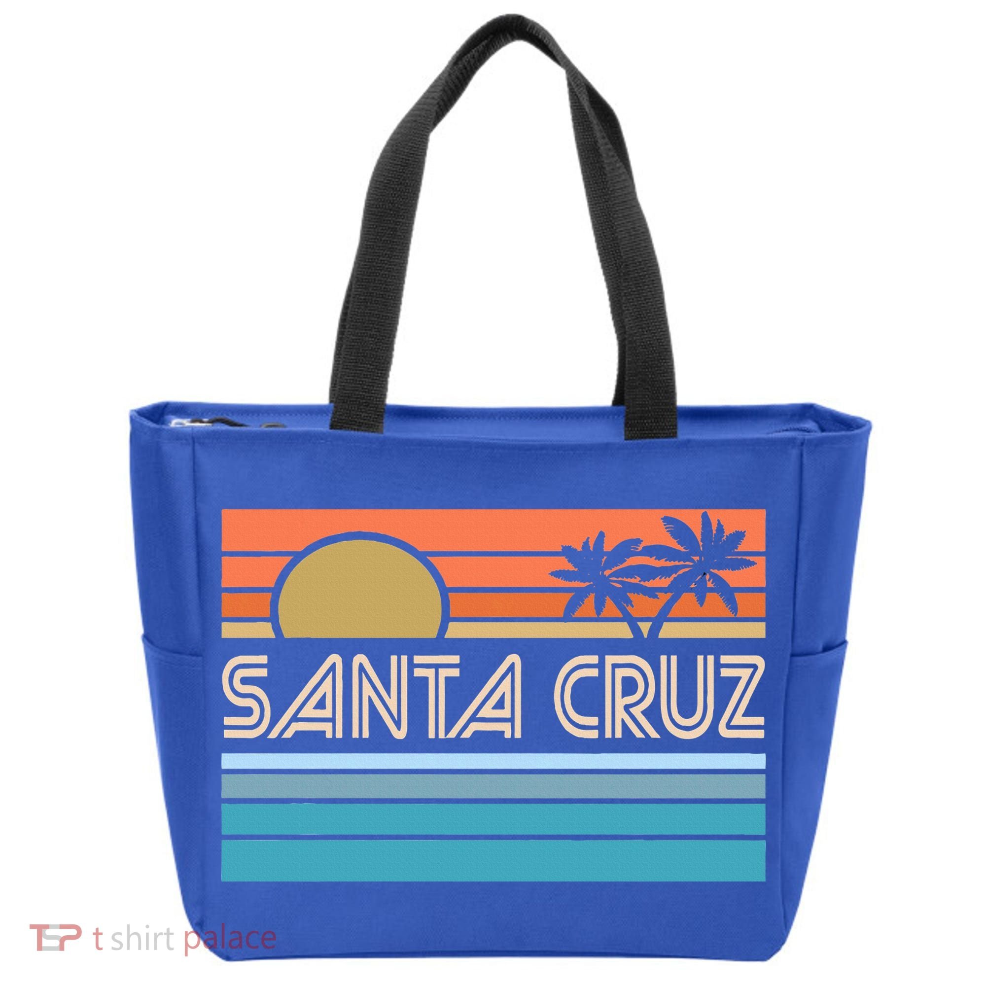Santa Cruz California Sunset 70s 80s Surfer Summer Tote Bag