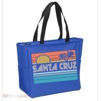 Santa Cruz California Sunset 70s 80s Surfer Summer Tote Bag thumb 2