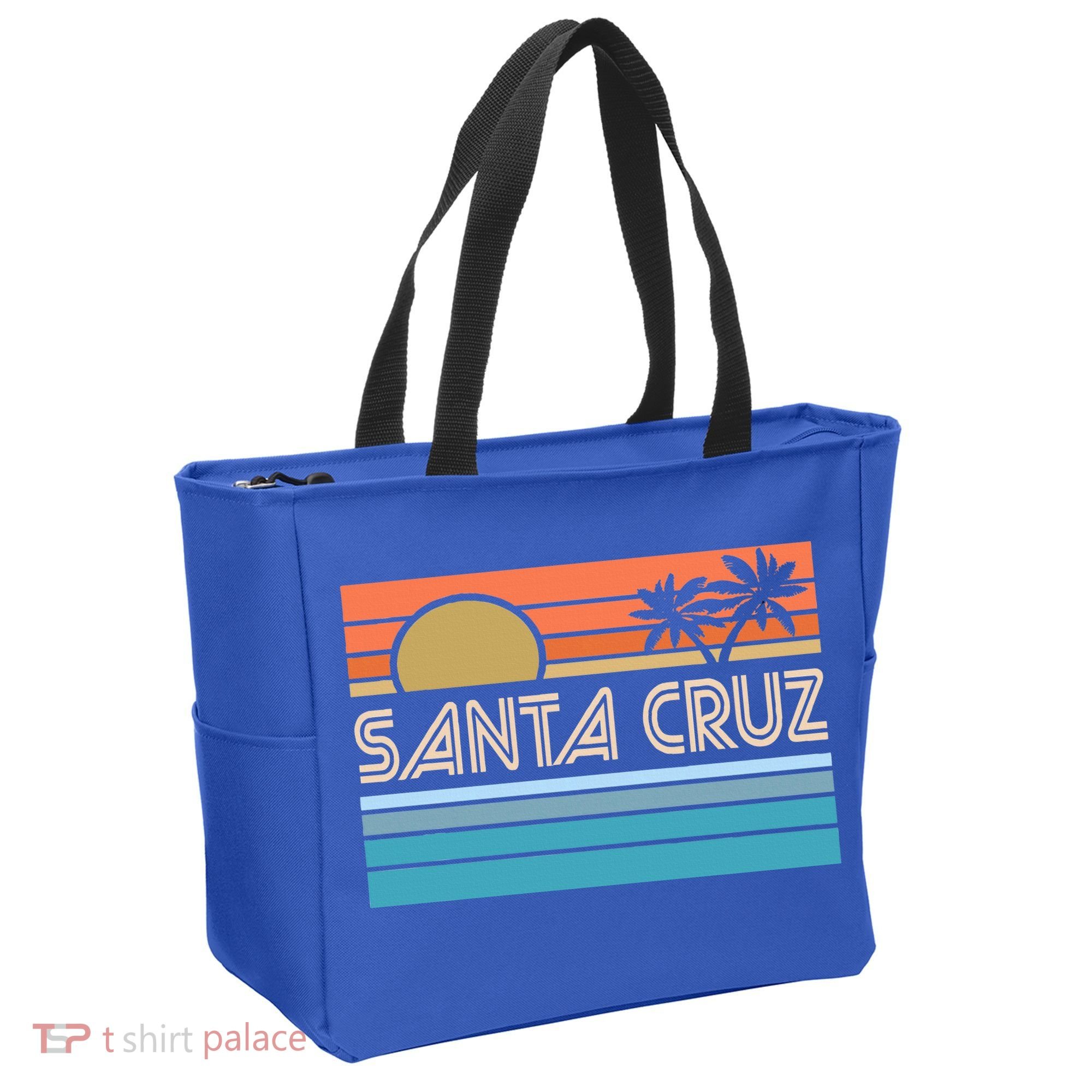 Santa Cruz California Sunset 70s 80s Surfer Summer Tote Bag
