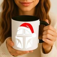 Santalorian Cool Christmas Helmet Xmas Hat Coffee Mug thumb 3