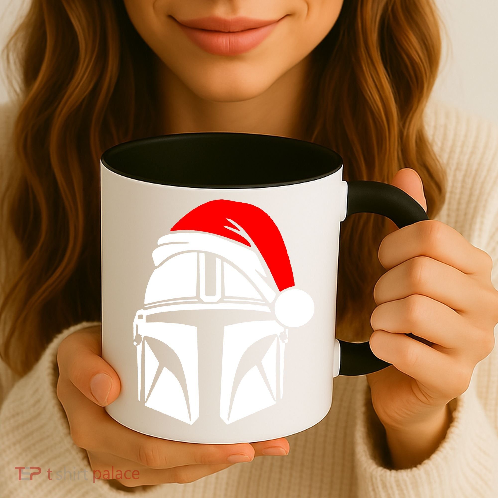 Santalorian Cool Christmas Helmet Xmas Hat Coffee Mug