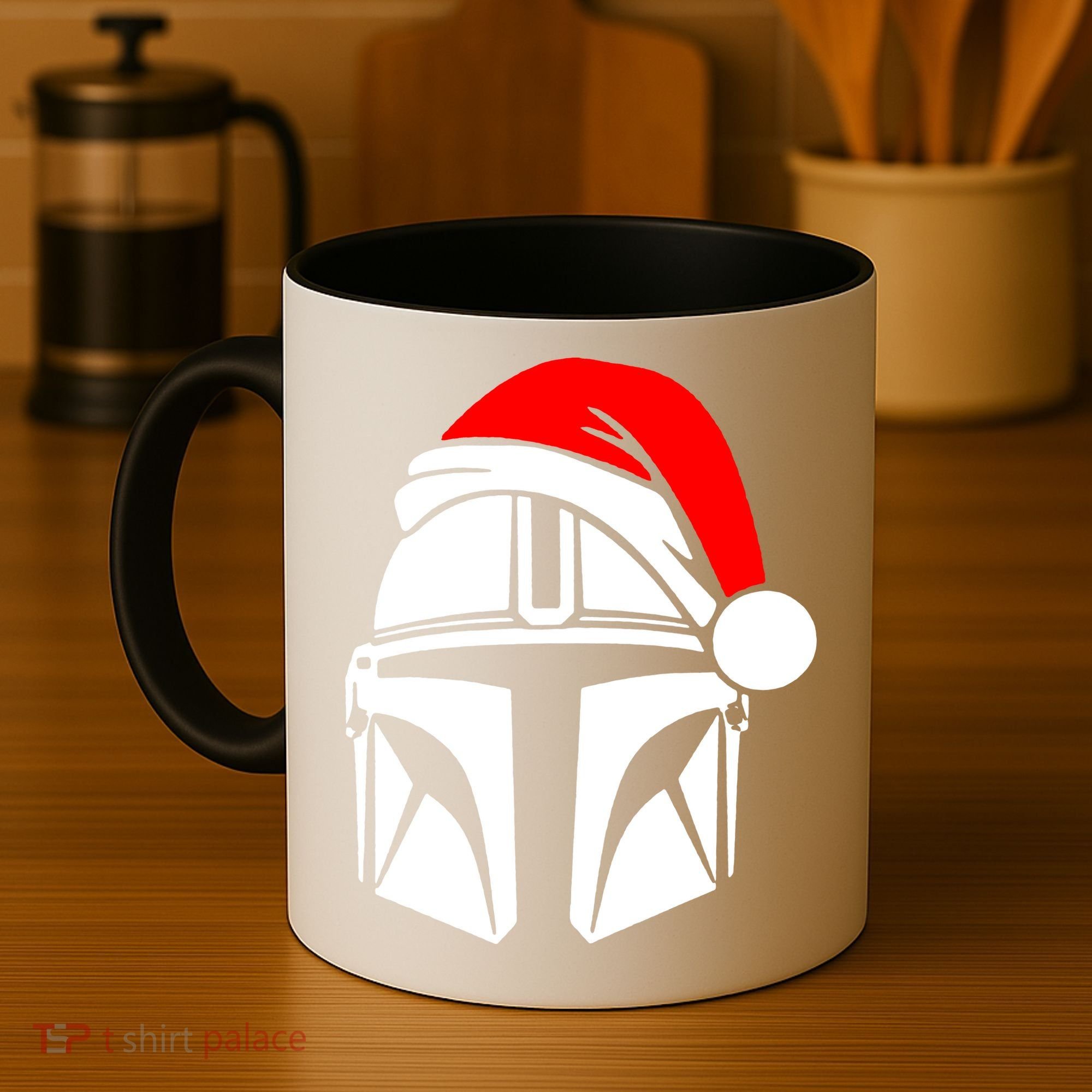 Santalorian Cool Christmas Helmet Xmas Hat Coffee Mug