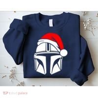 Santalorian Cool Christmas Helmet Xmas Hat Sweatshirt thumb 2